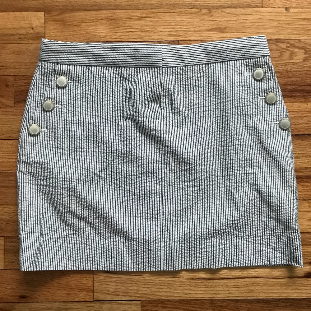 J.Crew Seersucker mini skirt, size 4